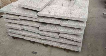 大连芝麻白蘑菇石，自然面