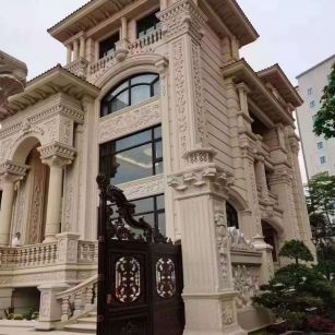 大连黄金麻别墅外墙异形定制